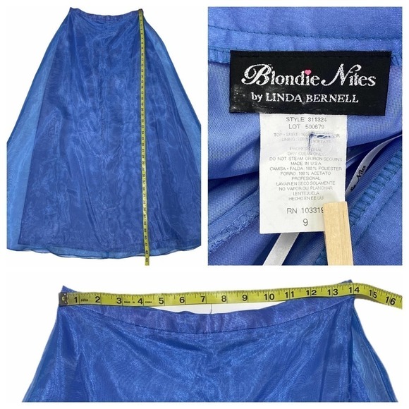 BLONDIE Nites Linda Bernell Maxi Skirt Size 9 - Picture 6 of 7